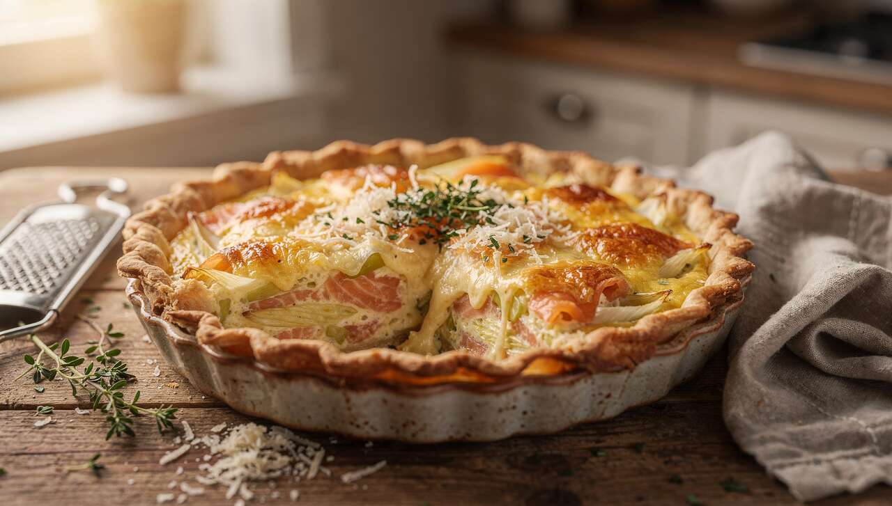 Quiche au saumon et aux endives : recette savoureuse