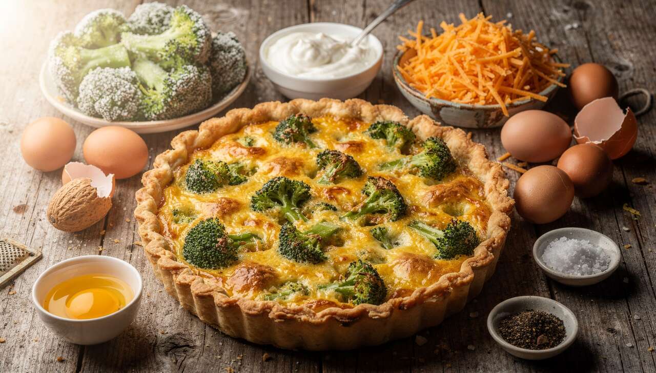 Tarte salée aux brocolis et fromage : recette facile et délicieuse