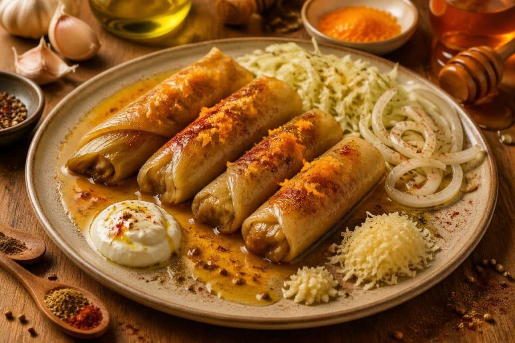 Cigares d'endives au jus d'orange et choux : recette gourmande