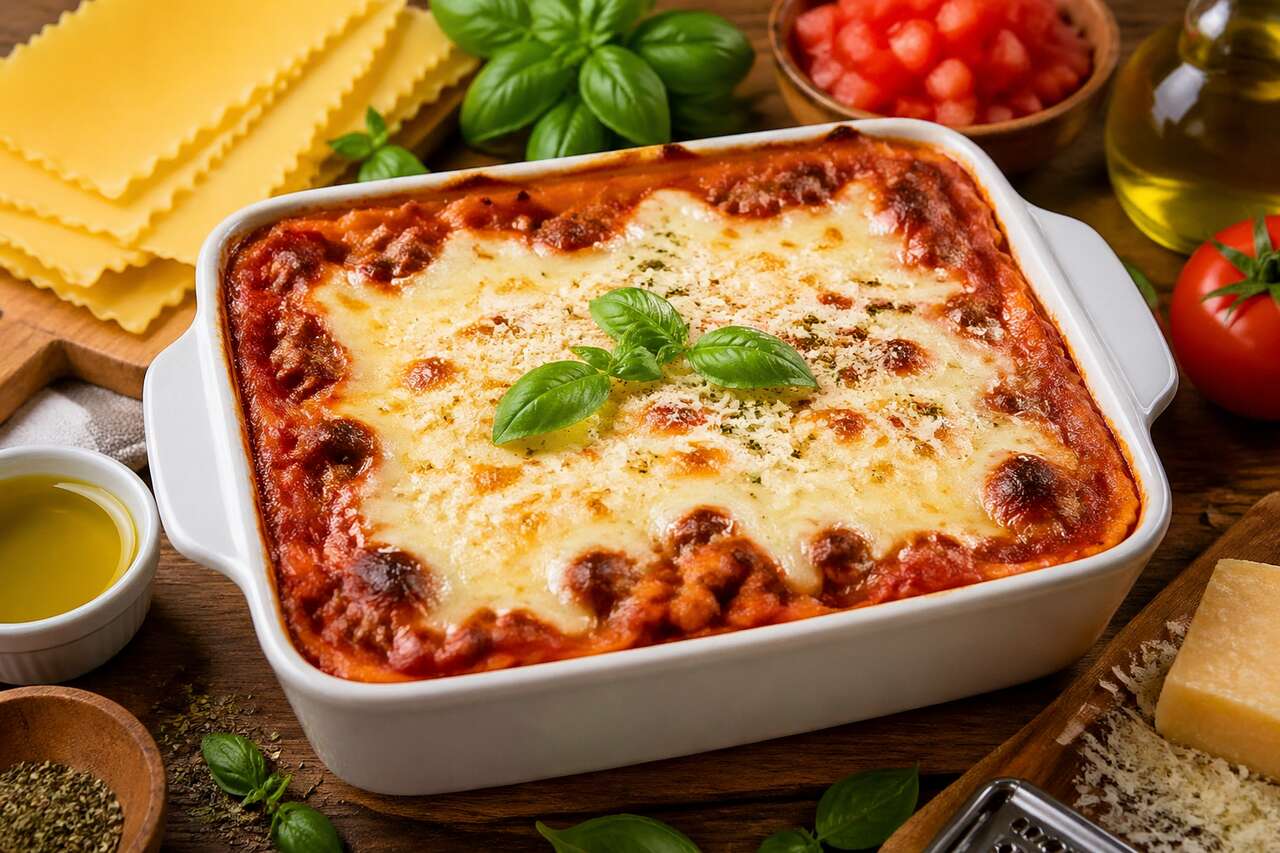Lasagnes au boeuf, tomate et mozzarella : recette savoureuse