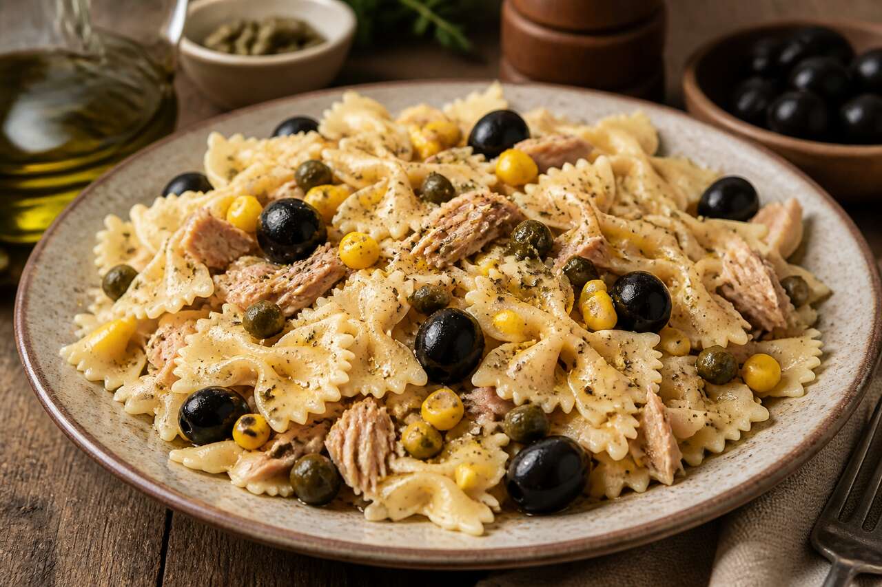 Salade froide rapide : pâtes et thon