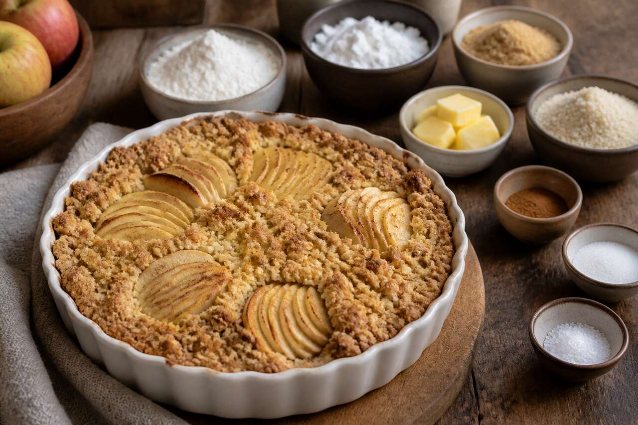 Crumble aux pommes sans gluten : recette facile et savoureuse