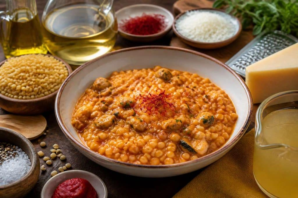 Risotto à la fregola sarda : recette authentique