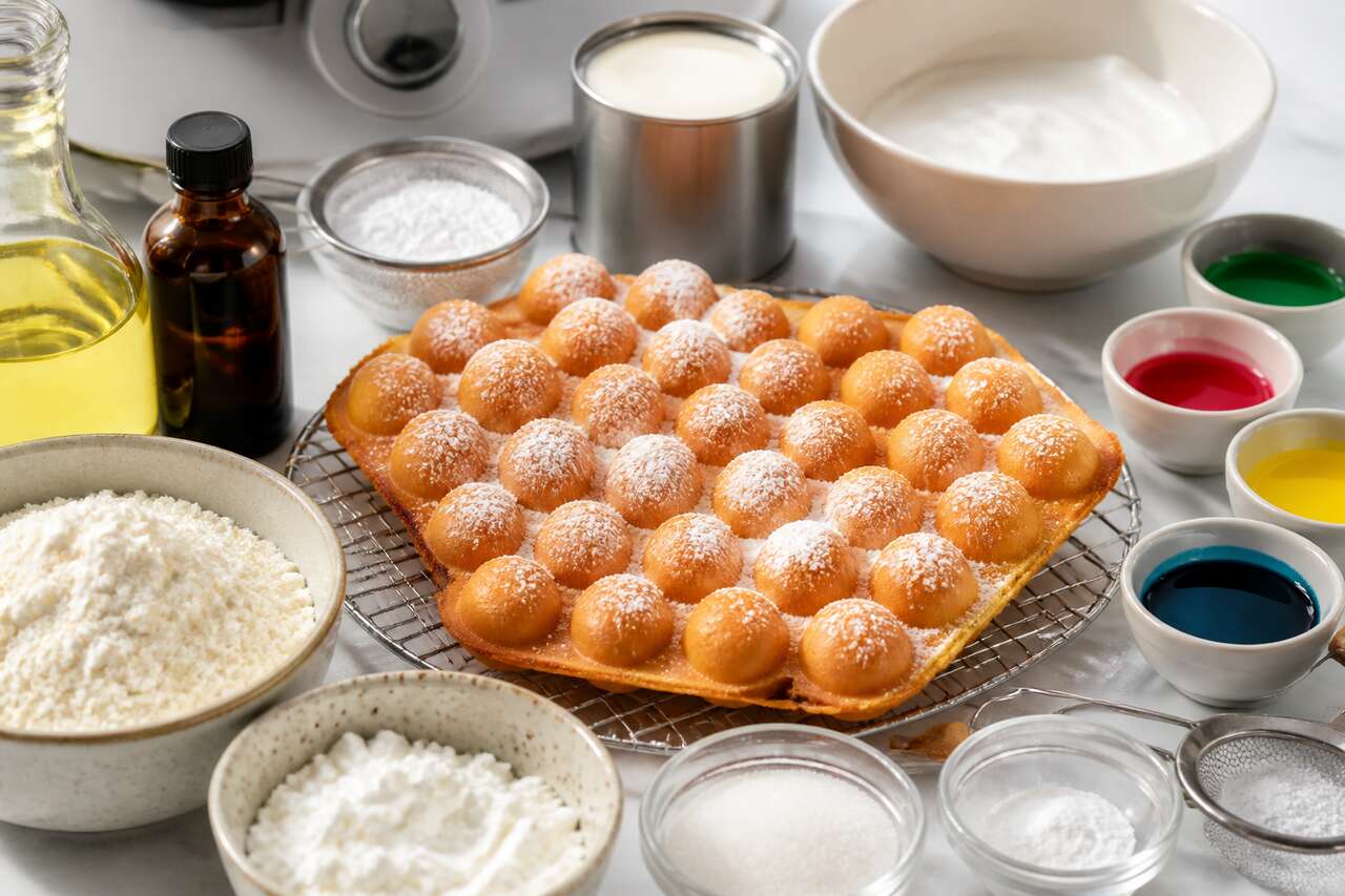 Recette bubble waffle au thermomix : préparation facile et rapide