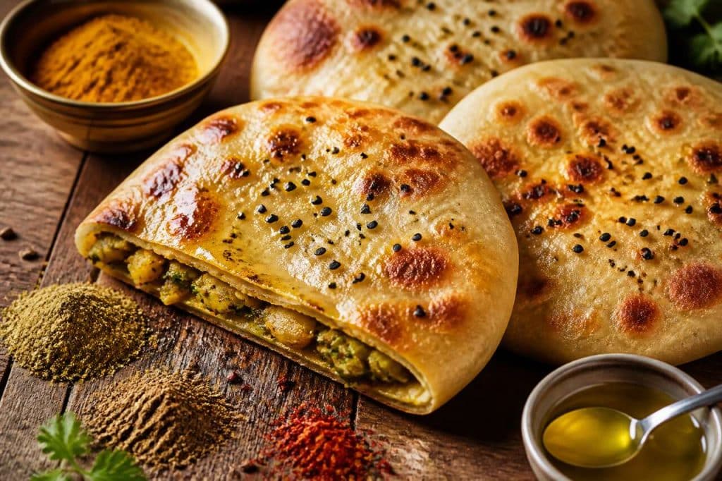 Pains farcis à l'indienne : recette savoureuse et épicée