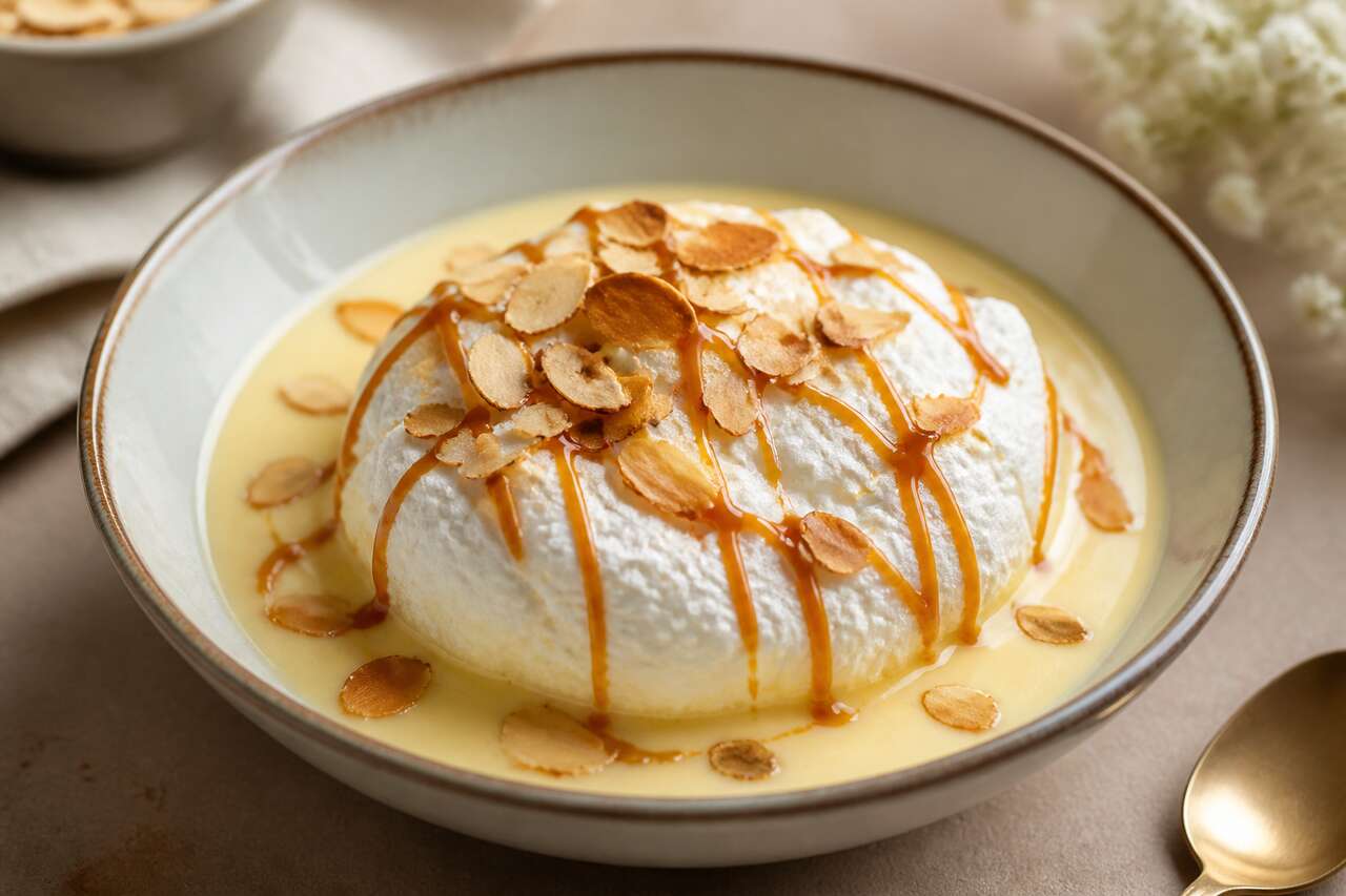 Ile flottante allégée : recette légère et savoureuse