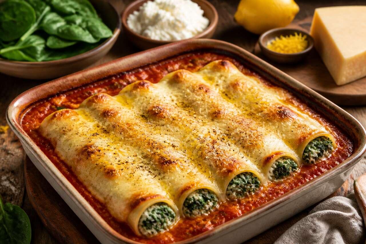 Cannelonis aux épinards : recette gourmande et facile