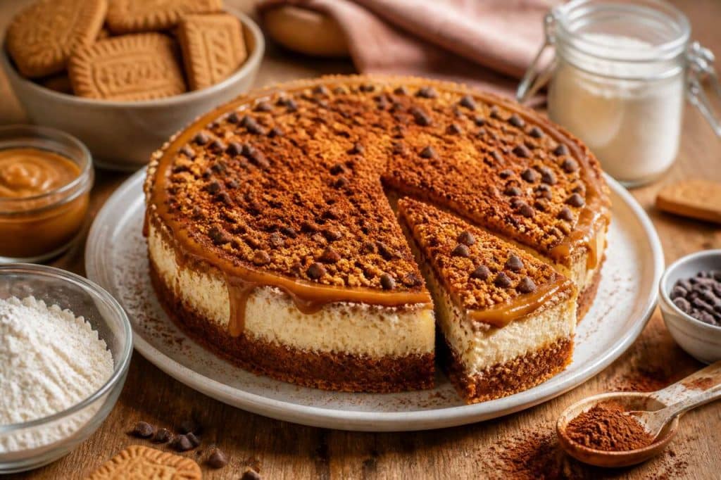 Gâteau spéculoos, yaourt et chocolat fait maison