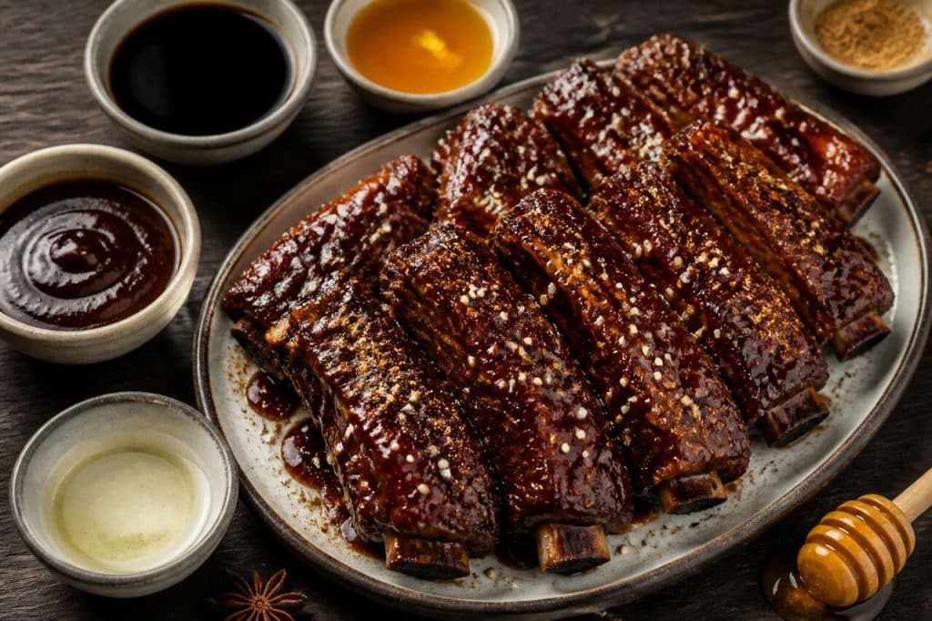 Travers de porc à la sauce Hoisin au four : recette savoureuse et facile