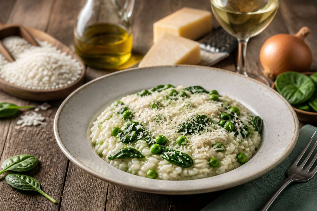 Risotto au vert : recette facile et savoureuse