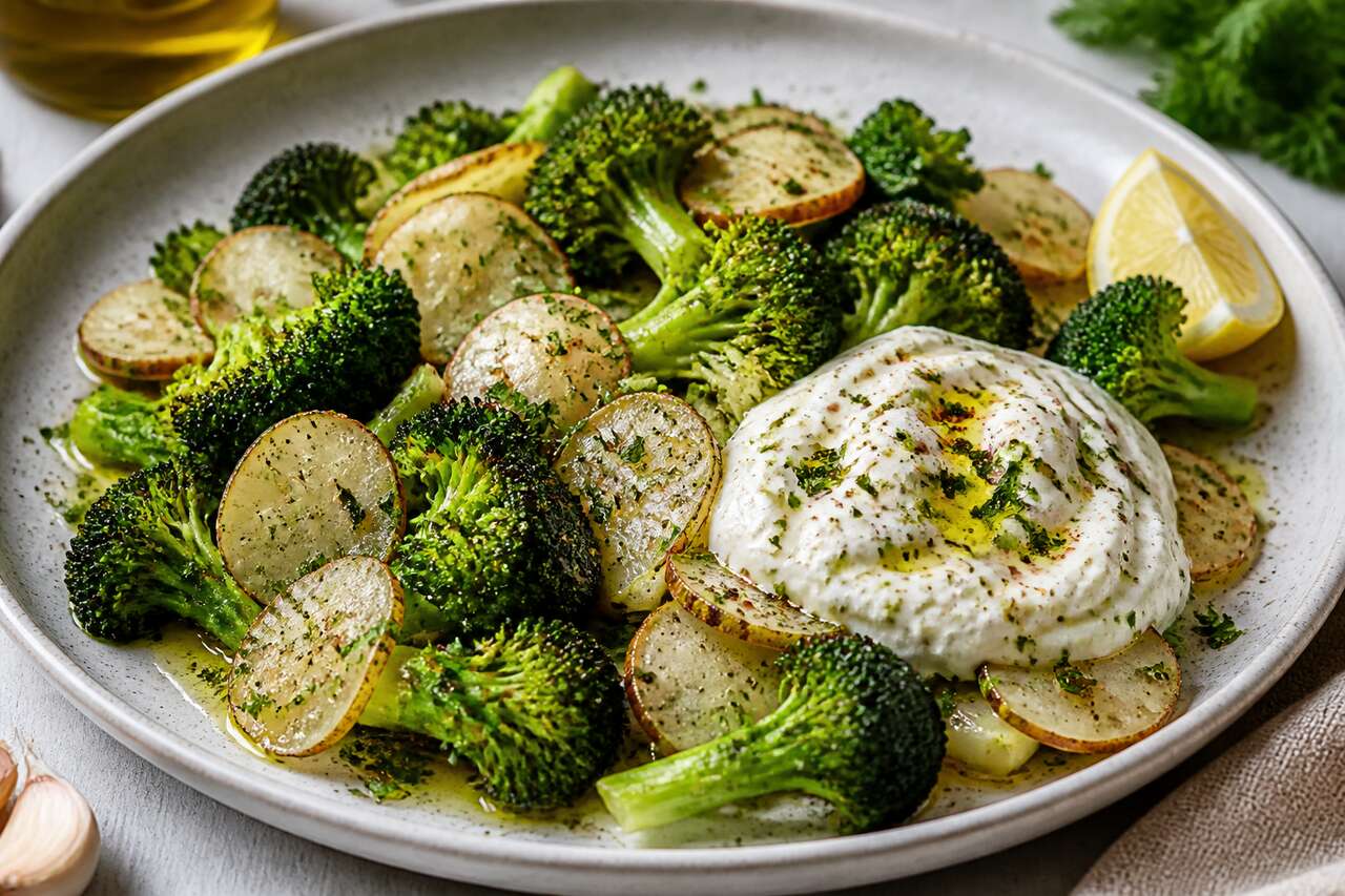 Brocoli et topinambour au yaourt et fines herbes : recette savoureuse
