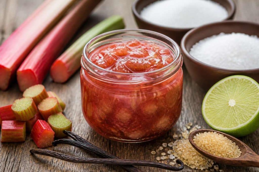 Recette de confiture de rhubarbe à la vanille