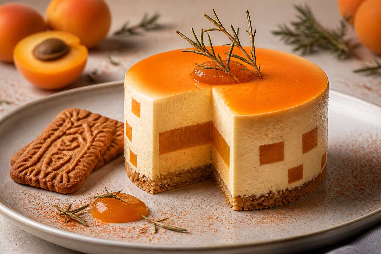 Recette d'entremets abricot et romarin