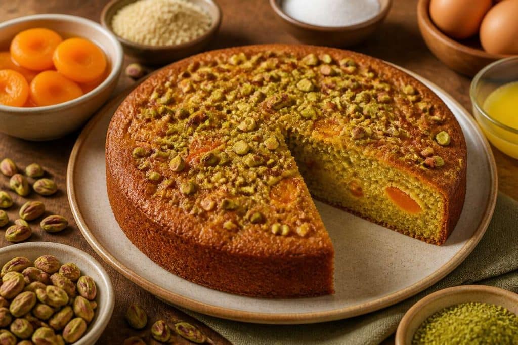 Recette de moelleux aux pistaches et abricots