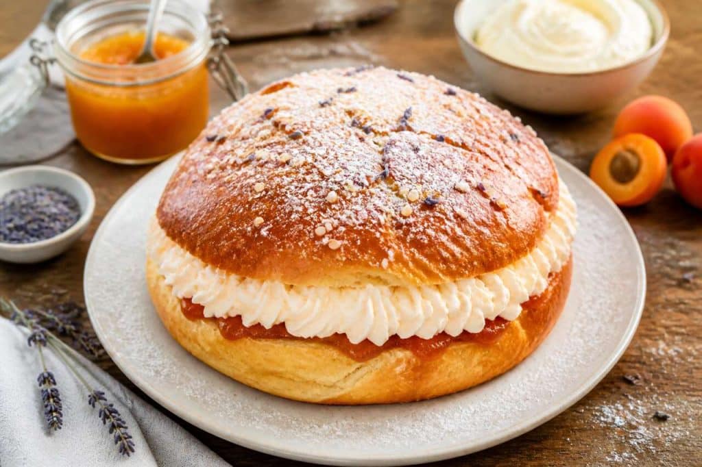 Recette de tropézienne à l'abricot et à la lavande