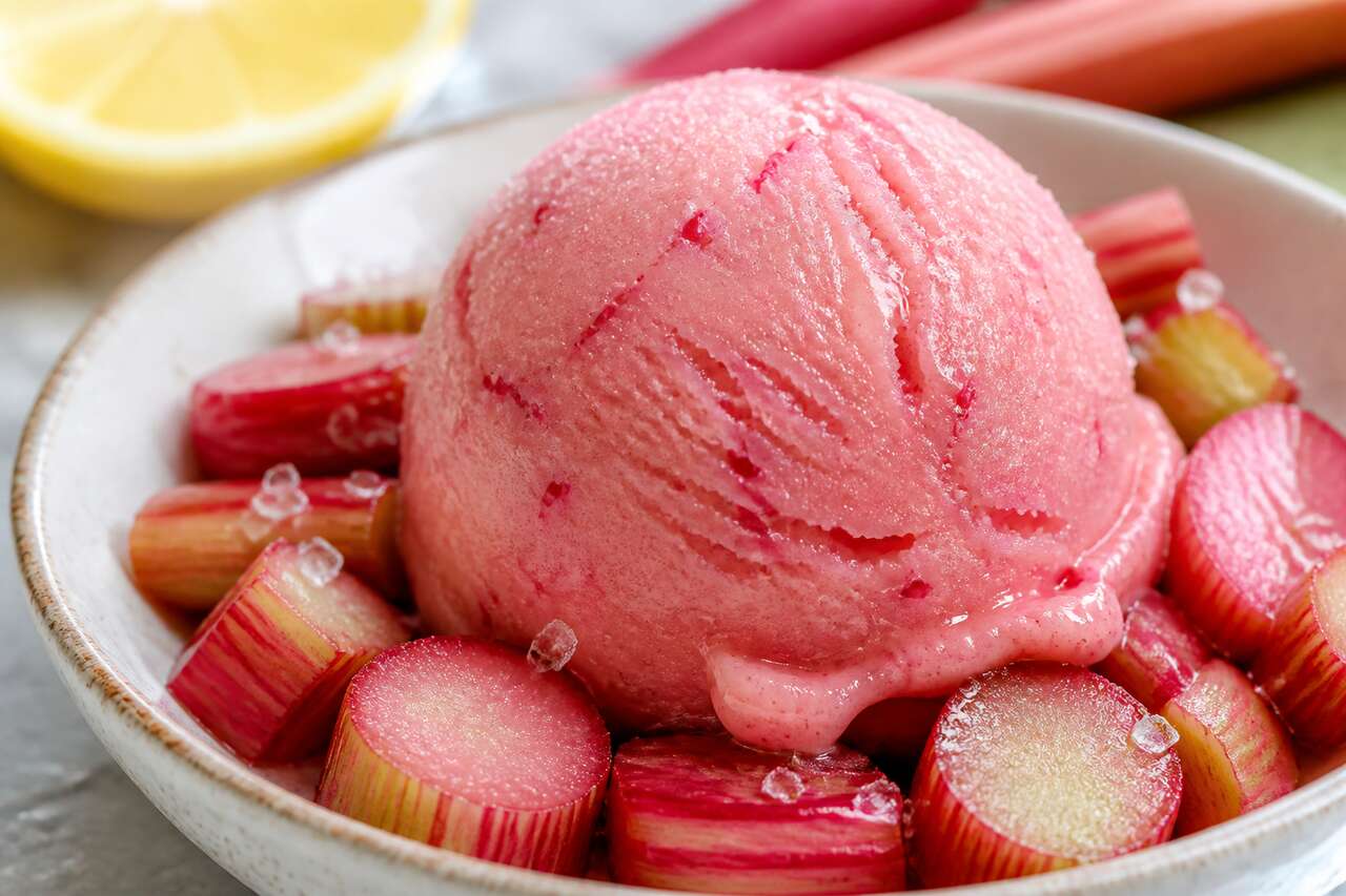 Recette de sorbet à la rhubarbe maison