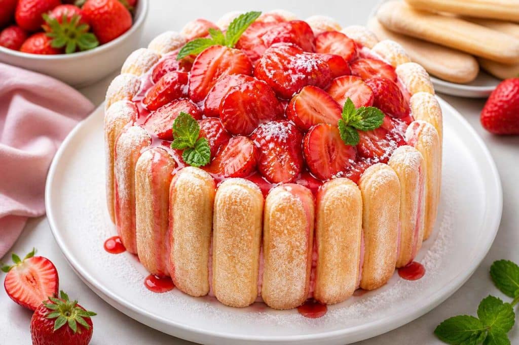 Recette de charlotte aux fraises maison facile et gourmande