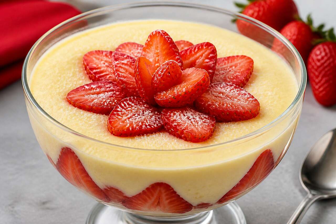 Recette de sabayon aux fraises