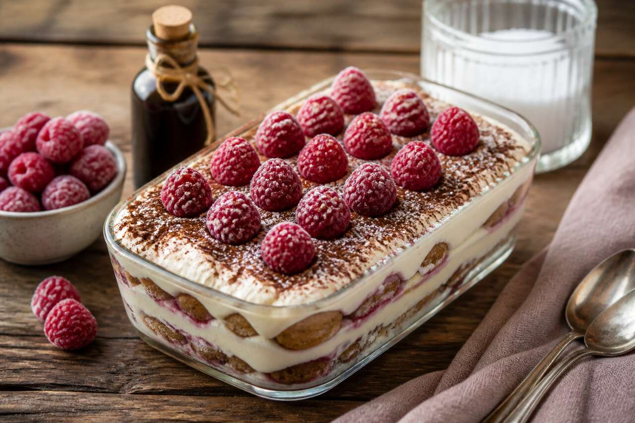 Recette du tiramisu aux framboises