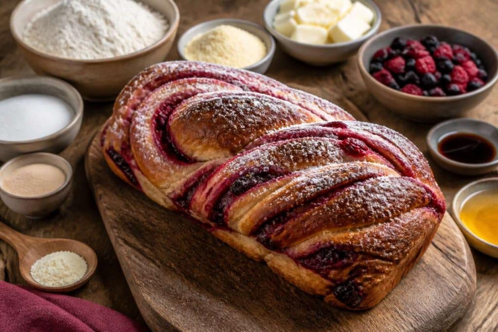 Recette de babka aux fruits rouges