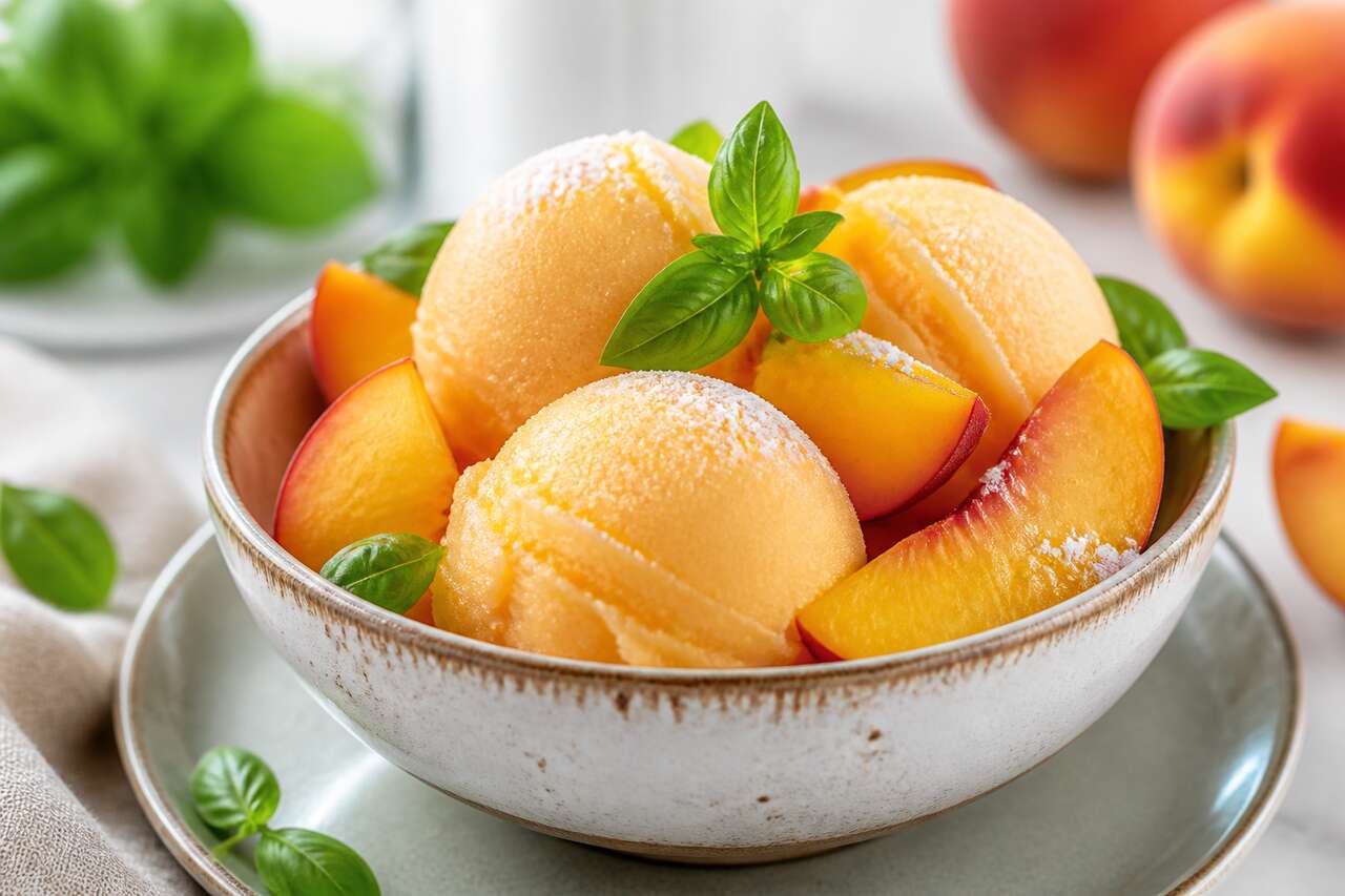 Recette de sorbet à la pêche maison