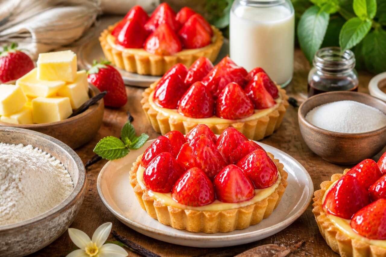 Recette de tartelettes aux fraises maison