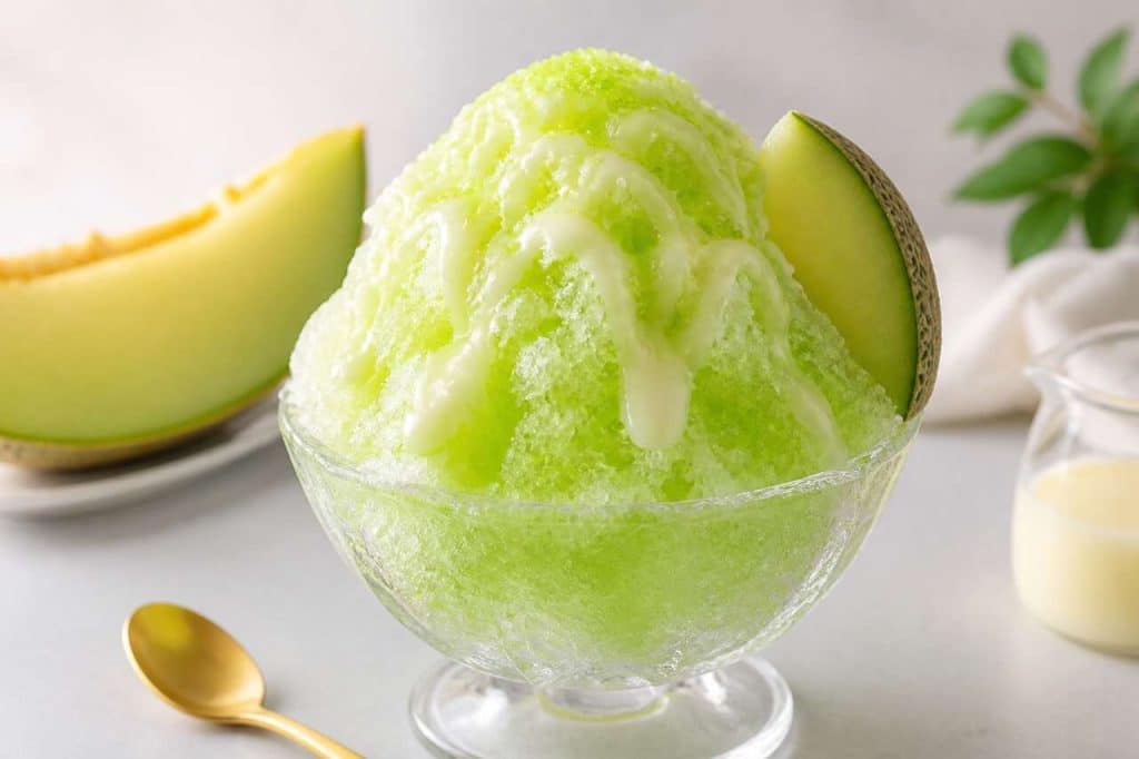 Recette de kakigori au melon