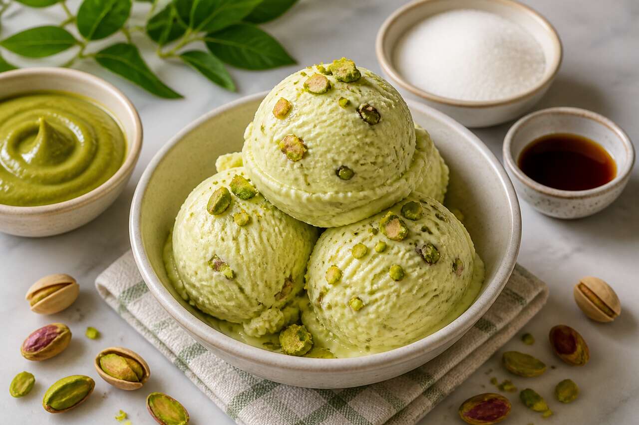 Recette de glace à la pistache maison
