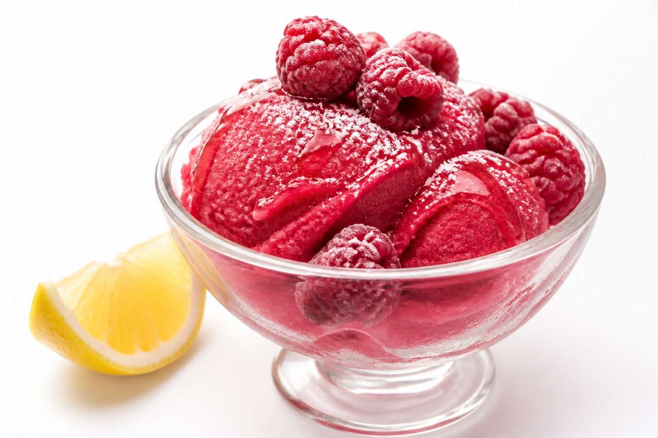 Sorbet de framboises light : recette facile et légère