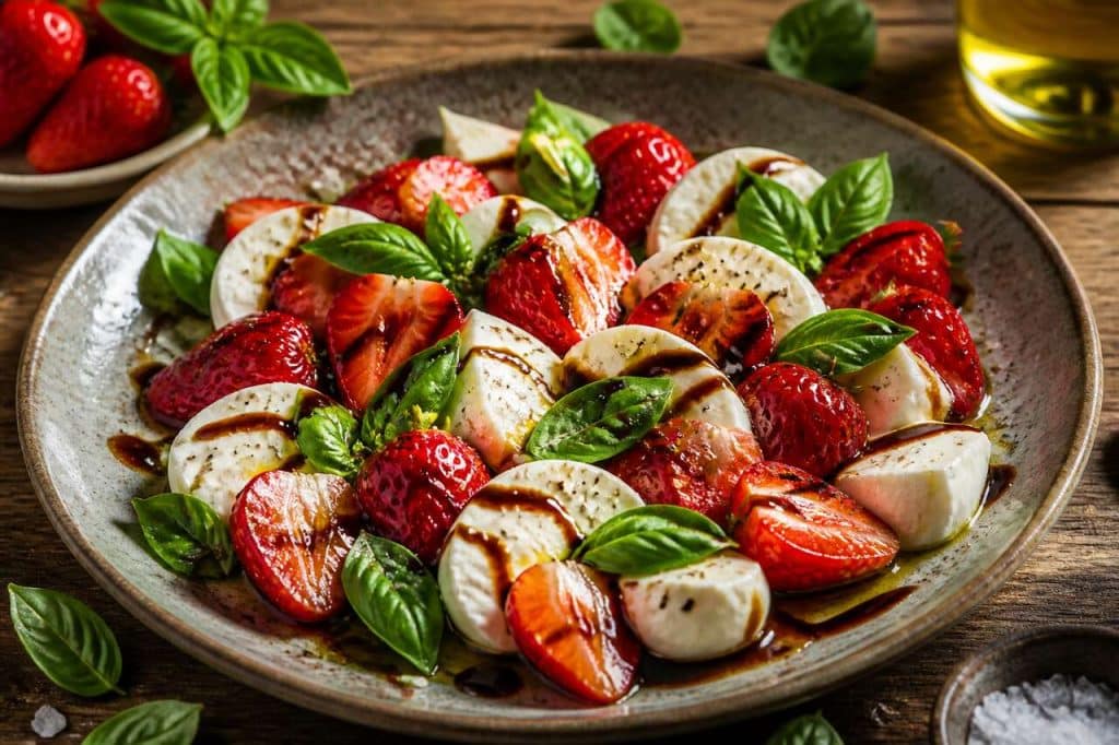 Salade de Fraises, mozzarella et Balsamique : une recette rafraîchissante