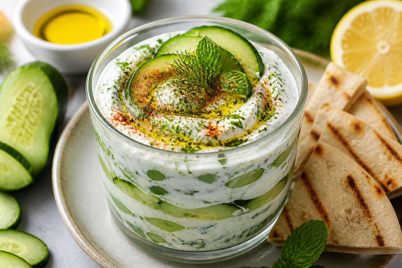 Verrine de concombre façon tzatziki : une recette fraîche et savoureuse