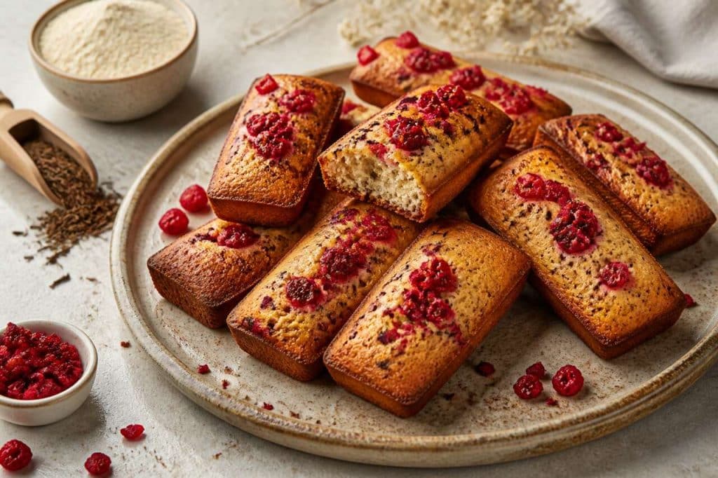 Recette de financiers aux framboises et rooibos