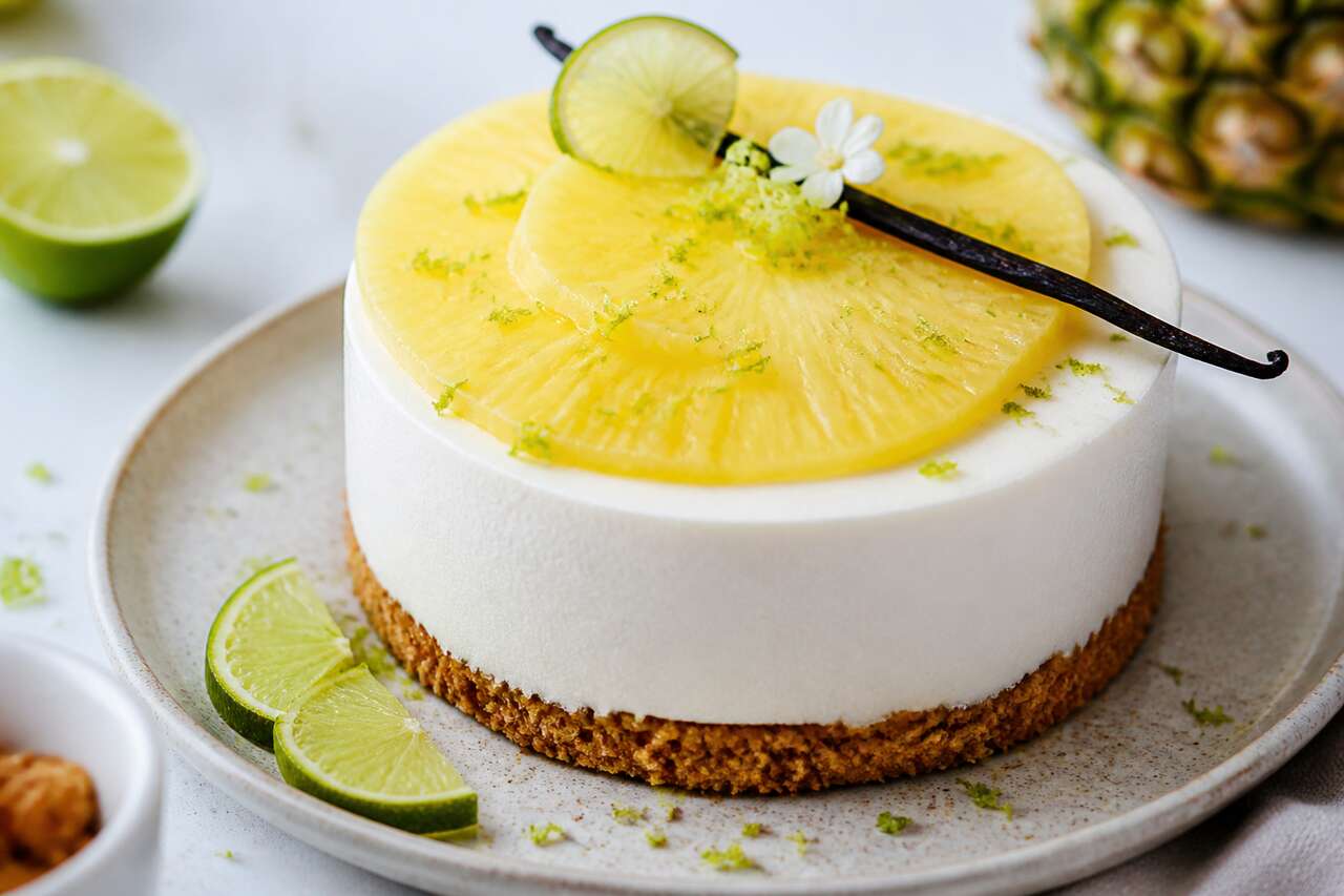 Recette d'entremets exotique ananas, vanille et citron vert