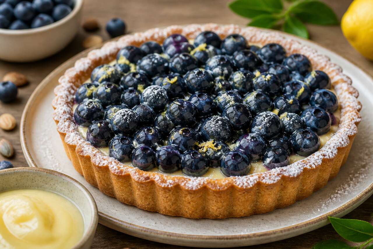 Tarte aux myrtilles fraîches : délice fruité maison