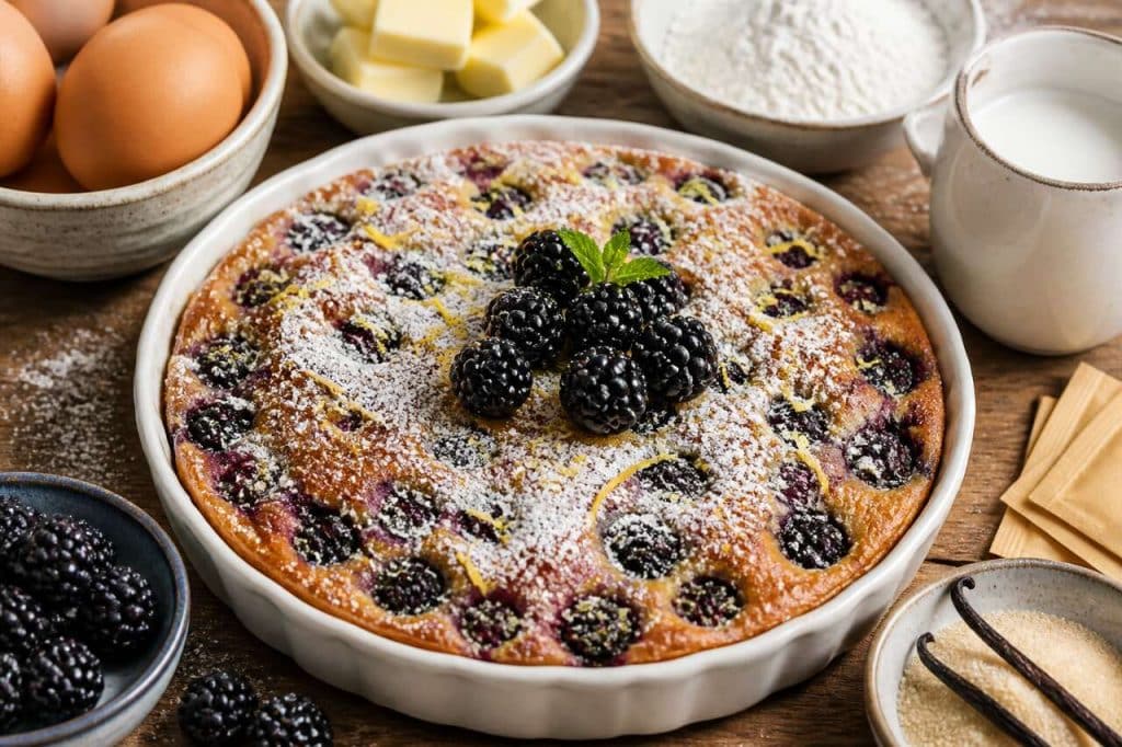 Clafoutis aux mûres : recette facile et gourmande