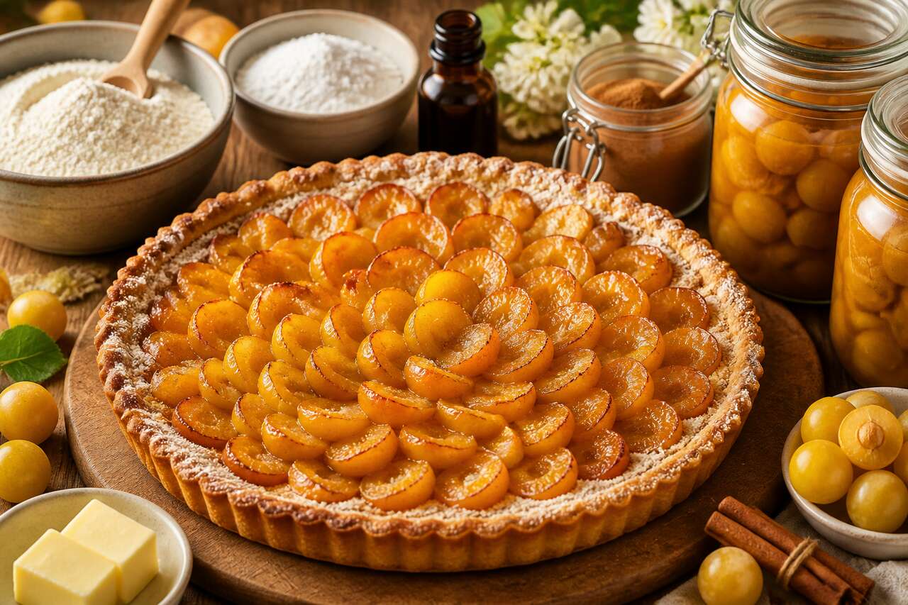 Recette de tarte rustique aux mirabelles