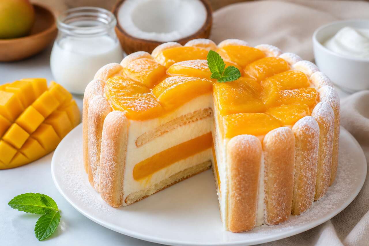 Recette de charlotte vanille mangue