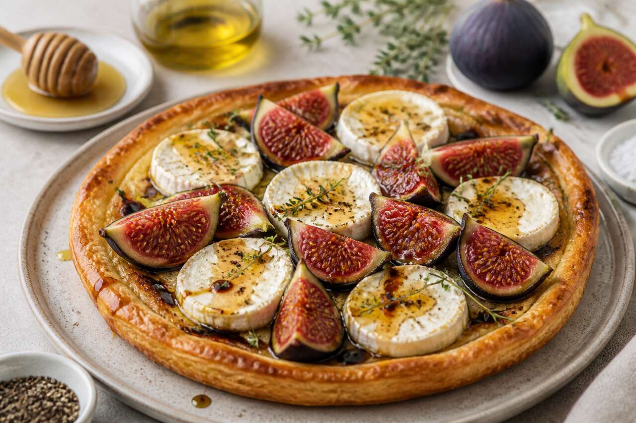 Tarte fine au chèvre et figues fraîches : une recette gourmande