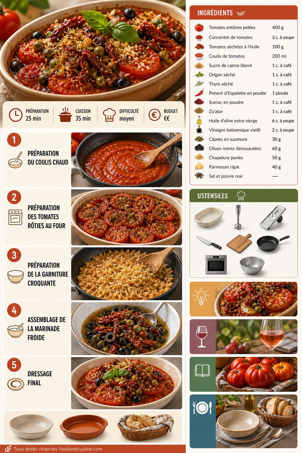 Fiche recette Recette de tomates mille et une façons Fiche recette Recette de tomates mille et une façons
