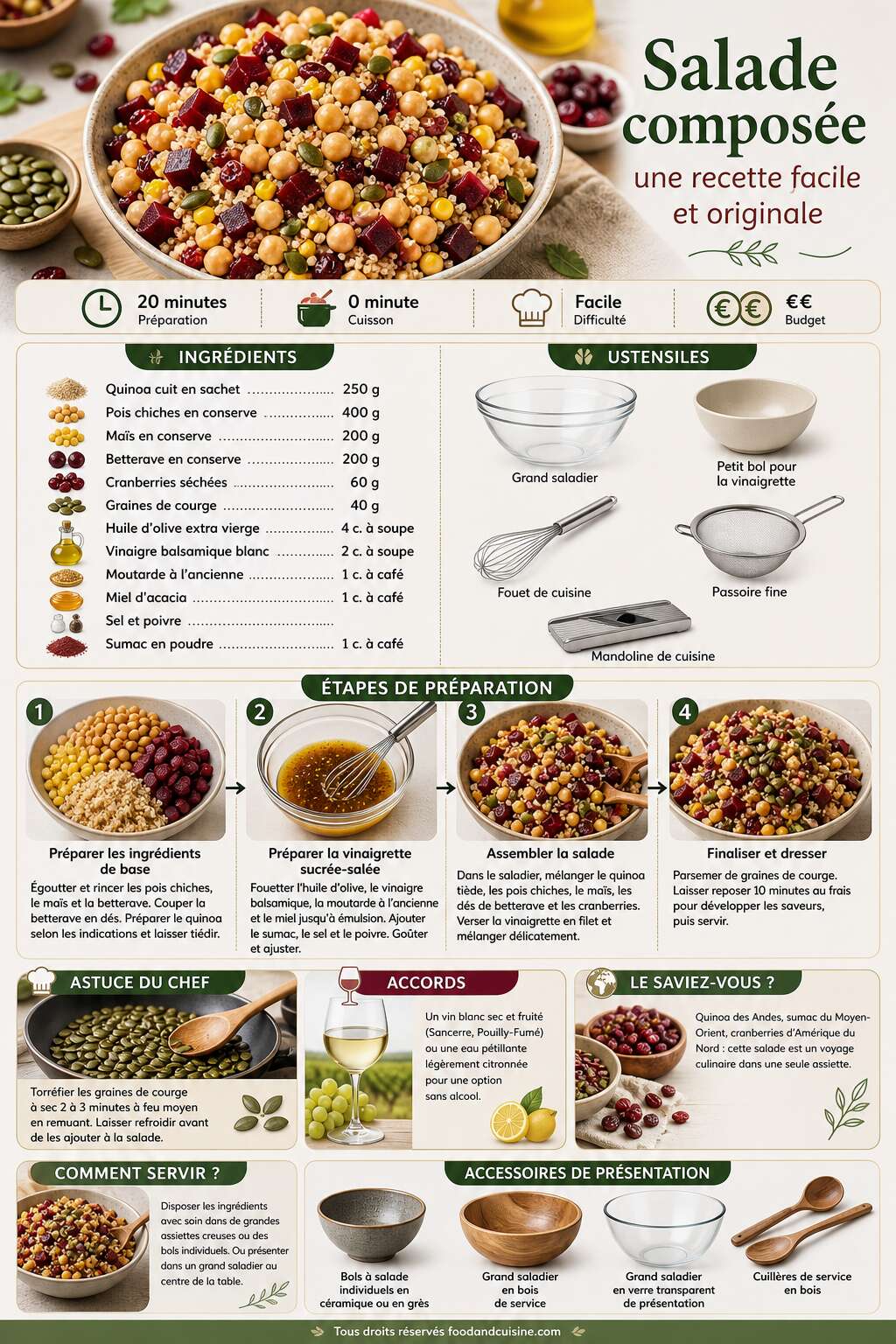Fiche recette Salade composée : une recette facile et originale Fiche recette Salade composée : une recette facile et originale