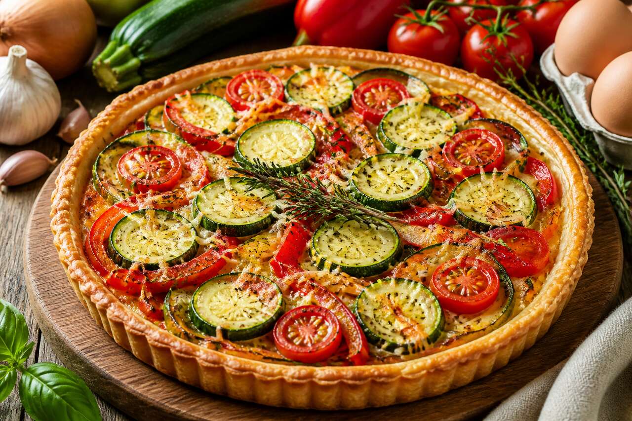 Tarte aux légumes du jardin : recette savoureuse et facile