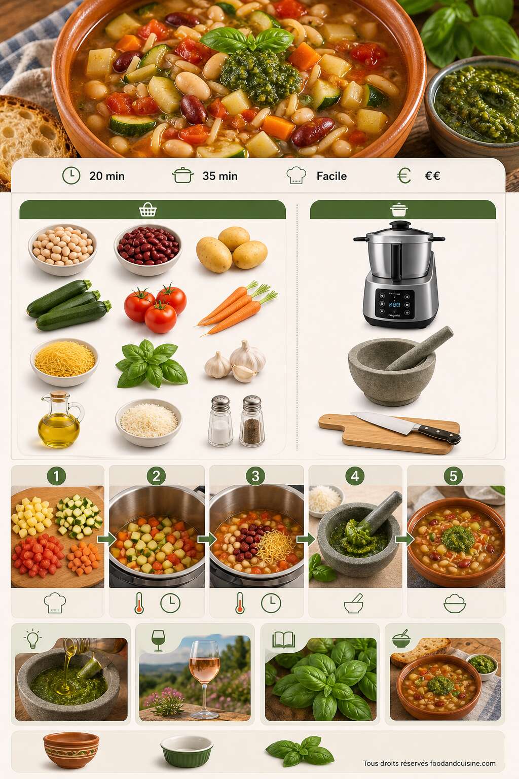 Fiche recette Soupe au pistou : recette facile avec le Cook Expert