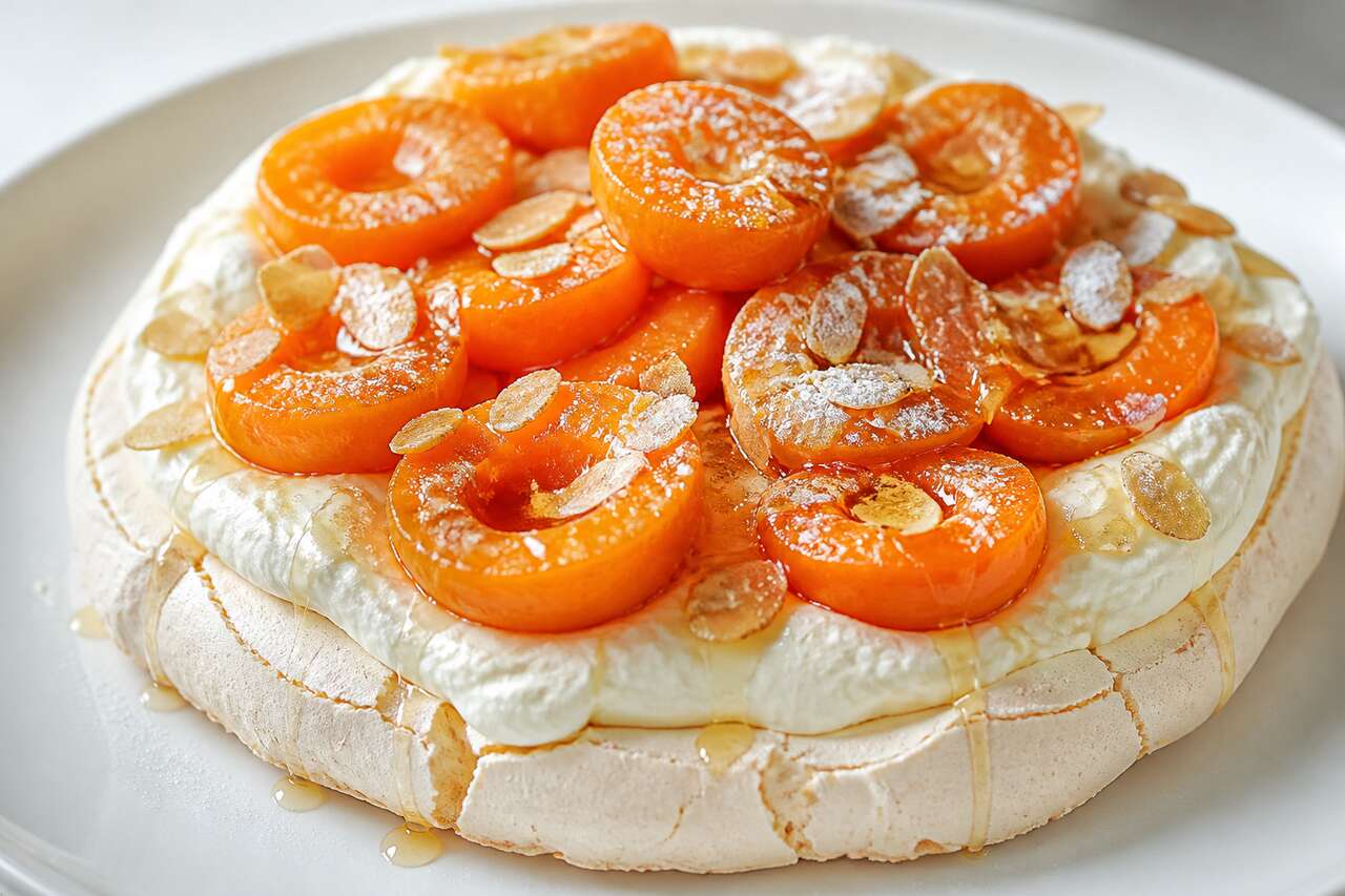 Pavlova abricot amandes : la recette gourmande et facile