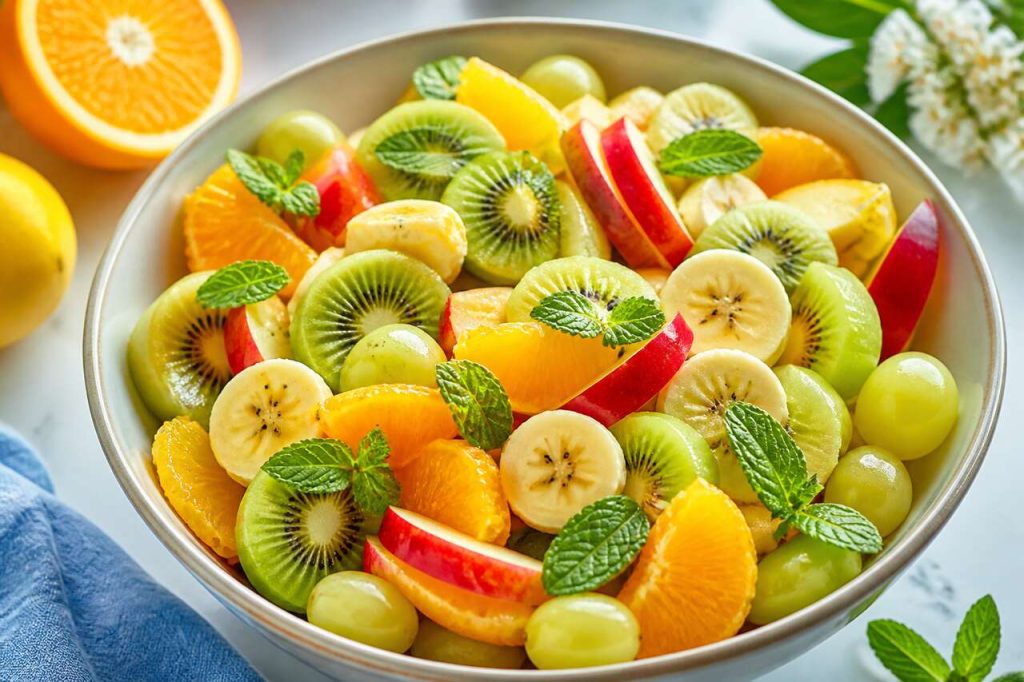 Salade de fruits à la menthe facile : recette rafraîchissante