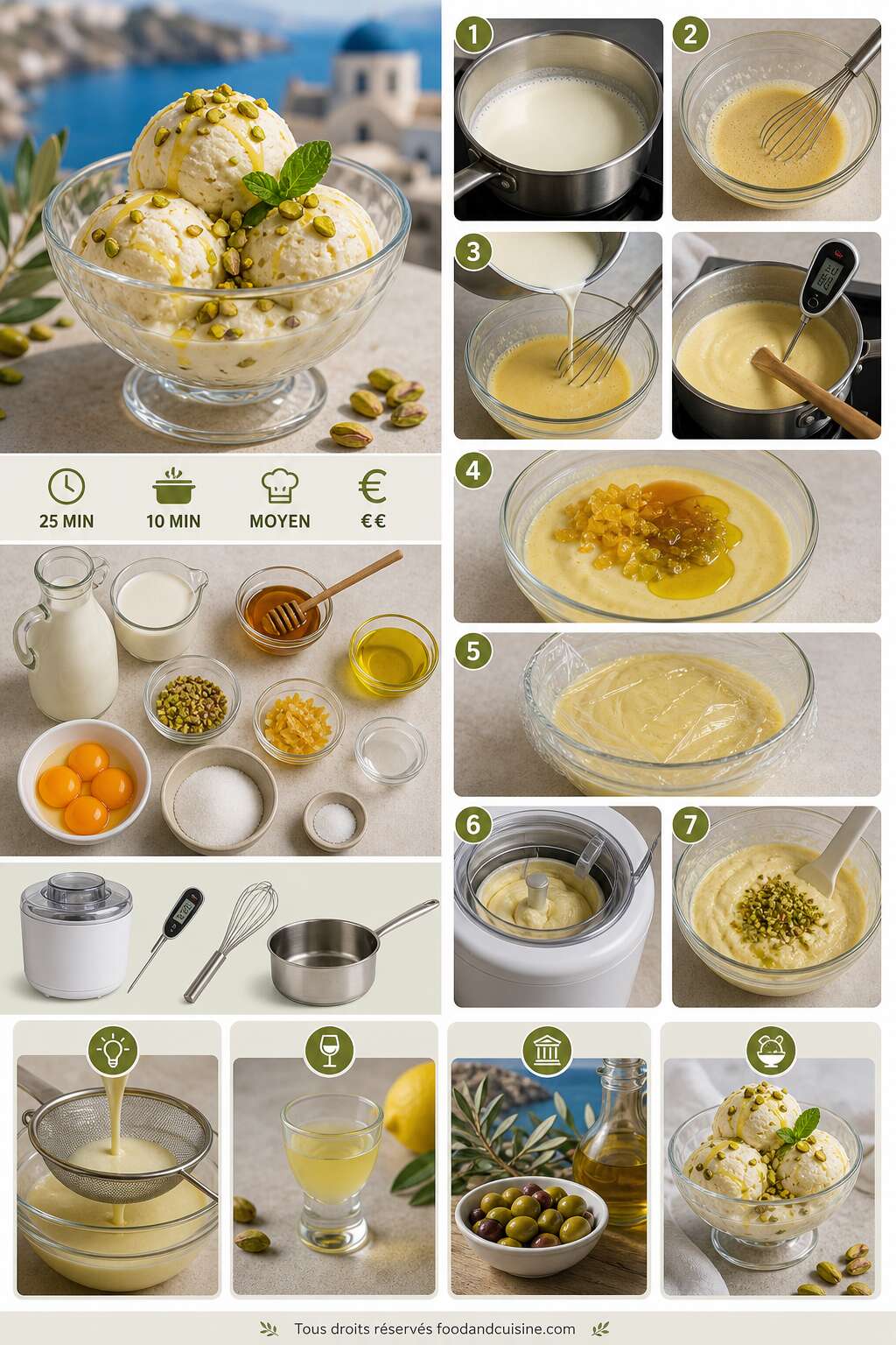 Fiche recette Recette de M&eacute;diterran&eacute;e glac&eacute;e : dessert rafra&icirc;chissant