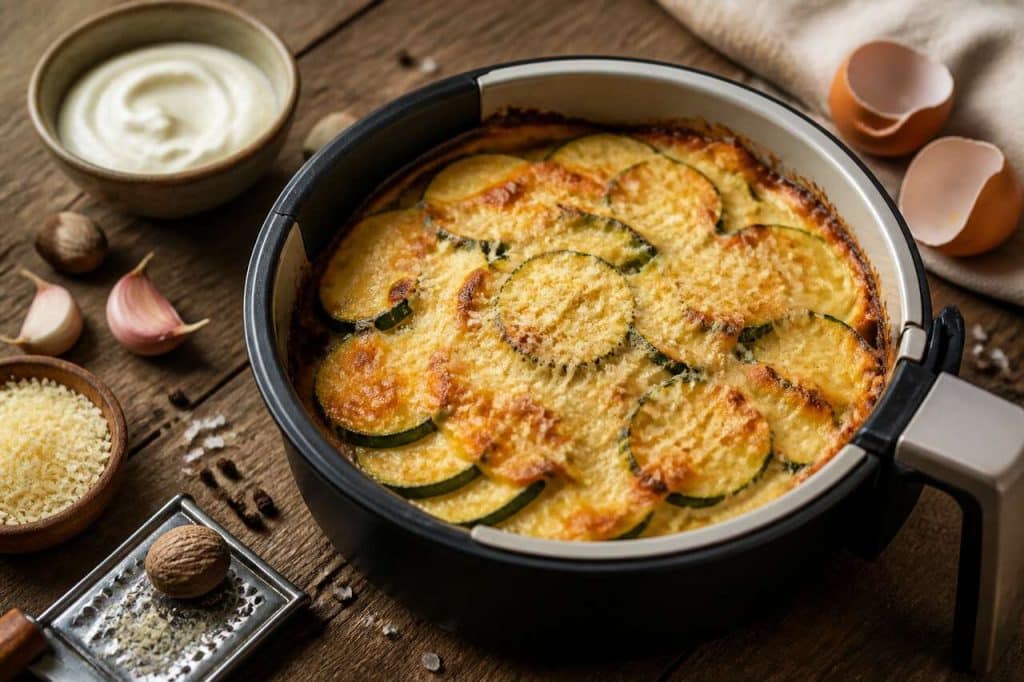 Gratin de courgettes au Airfryer : recette facile et savoureuse