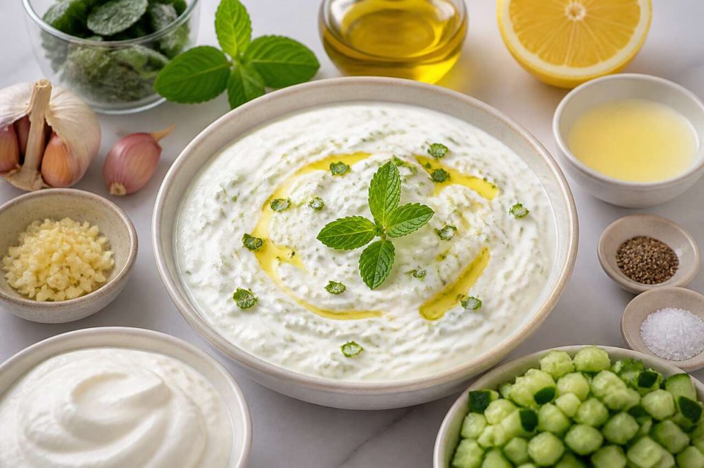 Tzatziki : recette de concombre à la crème de menthe