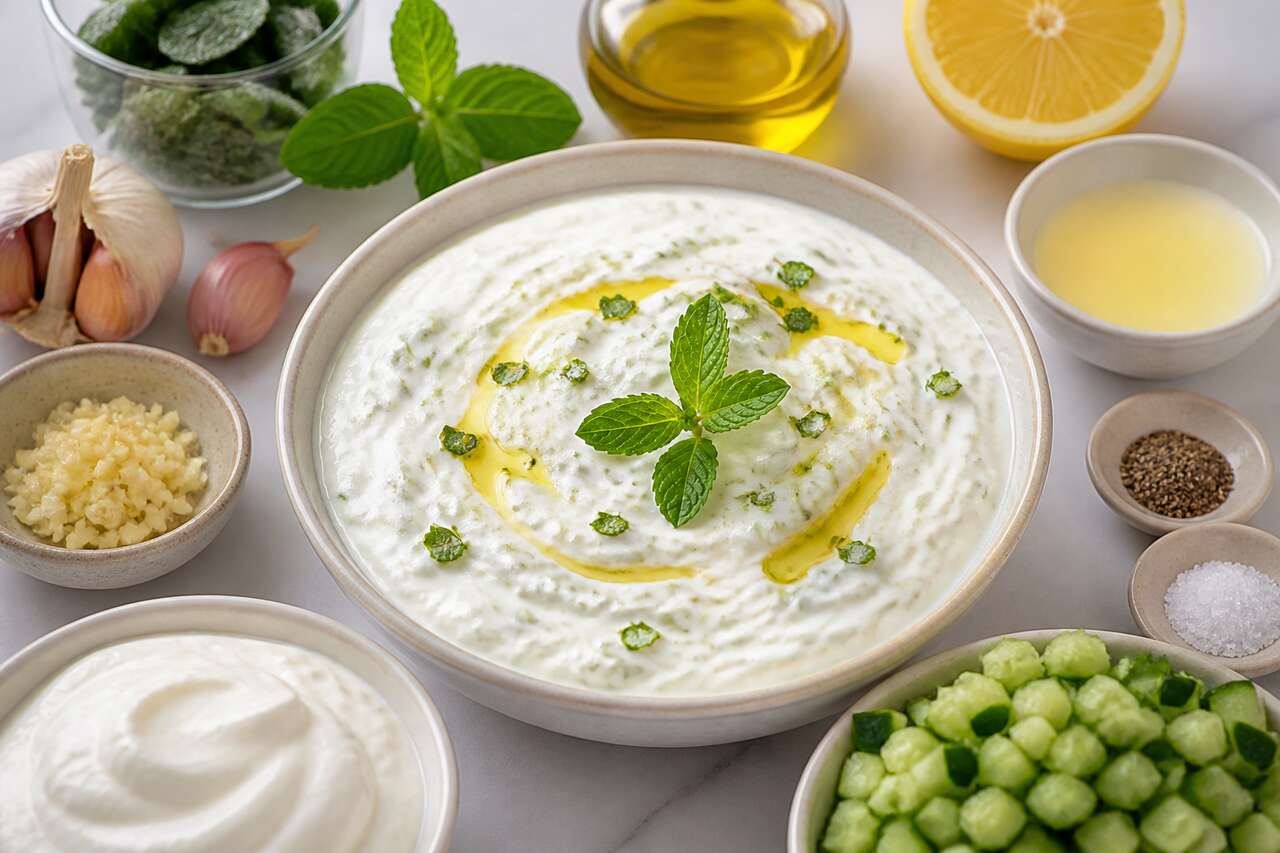 Tzatziki : recette de concombre à la crème de menthe