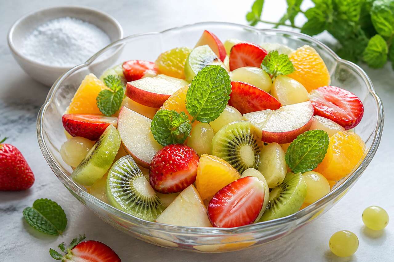 Salade de fruits frais au sirop de citron : recette simple et rafraîchissante