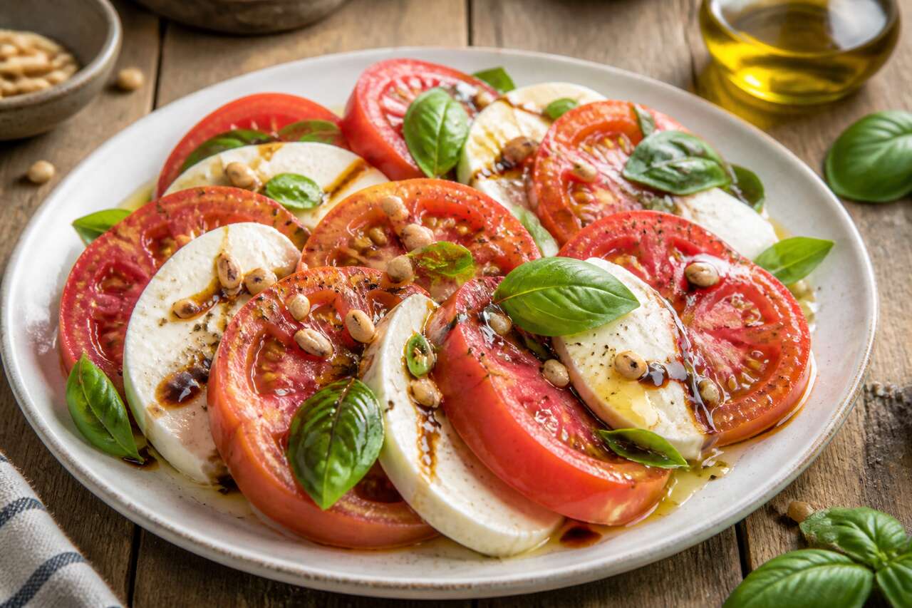Tomates mozzarella de pierre sang : recette savoureuse